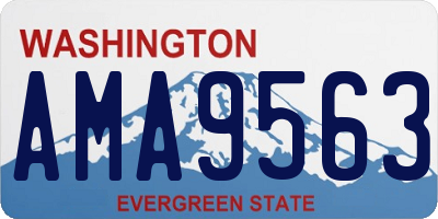 WA license plate AMA9563