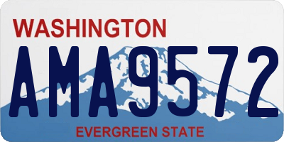 WA license plate AMA9572