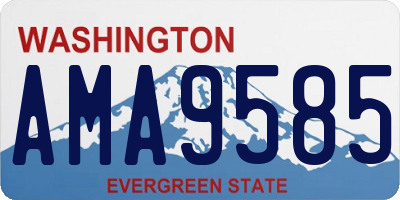 WA license plate AMA9585
