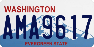 WA license plate AMA9617