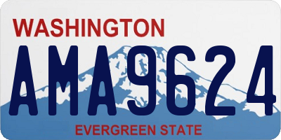 WA license plate AMA9624