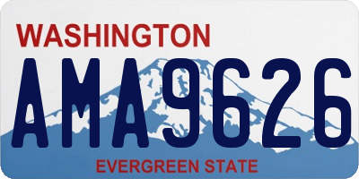 WA license plate AMA9626