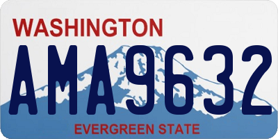 WA license plate AMA9632