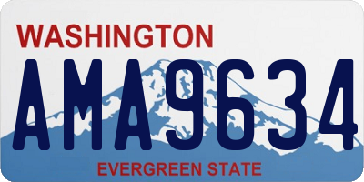 WA license plate AMA9634