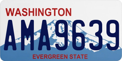 WA license plate AMA9639