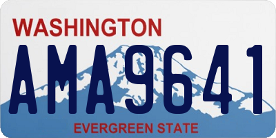WA license plate AMA9641