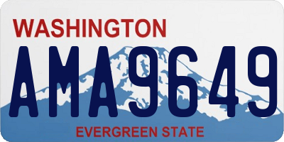 WA license plate AMA9649