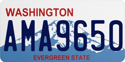 WA license plate AMA9650
