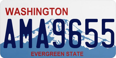WA license plate AMA9655