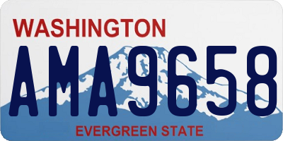 WA license plate AMA9658