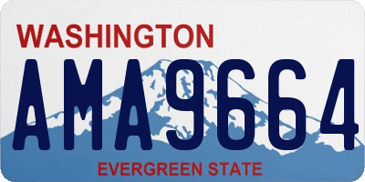 WA license plate AMA9664