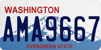 WA license plate AMA9667