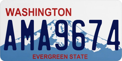 WA license plate AMA9674