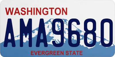 WA license plate AMA9680