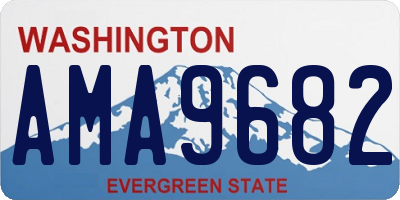 WA license plate AMA9682
