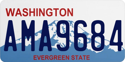 WA license plate AMA9684