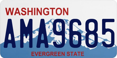 WA license plate AMA9685