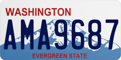 WA license plate AMA9687