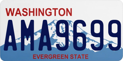 WA license plate AMA9699