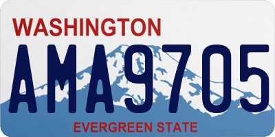 WA license plate AMA9705