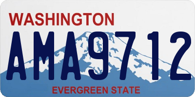 WA license plate AMA9712