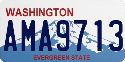 WA license plate AMA9713