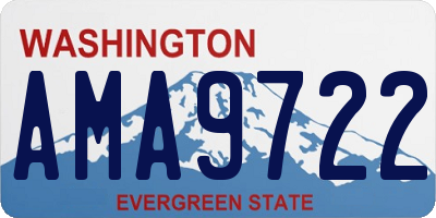 WA license plate AMA9722