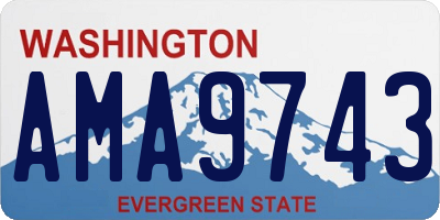 WA license plate AMA9743
