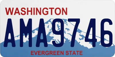 WA license plate AMA9746