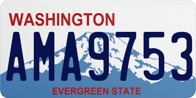 WA license plate AMA9753