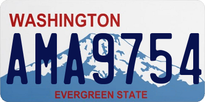 WA license plate AMA9754