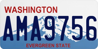 WA license plate AMA9756