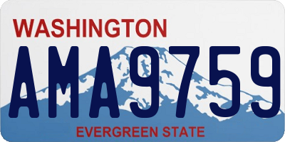 WA license plate AMA9759