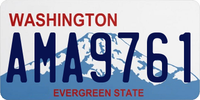 WA license plate AMA9761