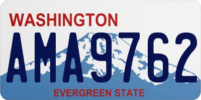WA license plate AMA9762