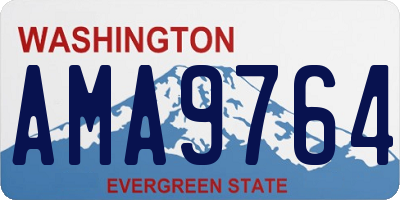 WA license plate AMA9764