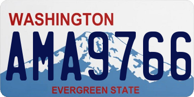 WA license plate AMA9766