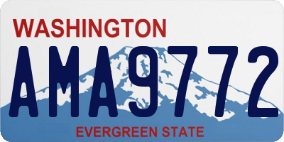 WA license plate AMA9772