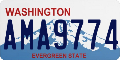 WA license plate AMA9774