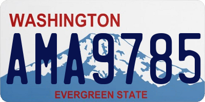 WA license plate AMA9785