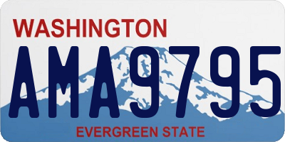 WA license plate AMA9795