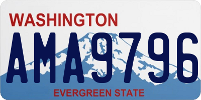 WA license plate AMA9796