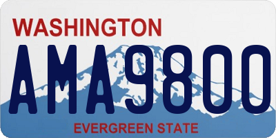 WA license plate AMA9800