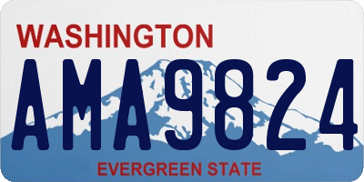 WA license plate AMA9824