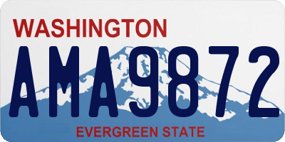 WA license plate AMA9872