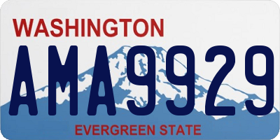 WA license plate AMA9929