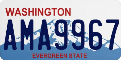 WA license plate AMA9967