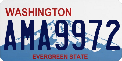 WA license plate AMA9972