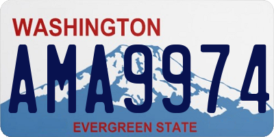 WA license plate AMA9974