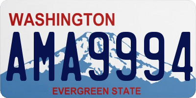 WA license plate AMA9994